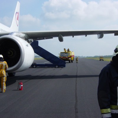 vanwege birdstrike een noodstop
